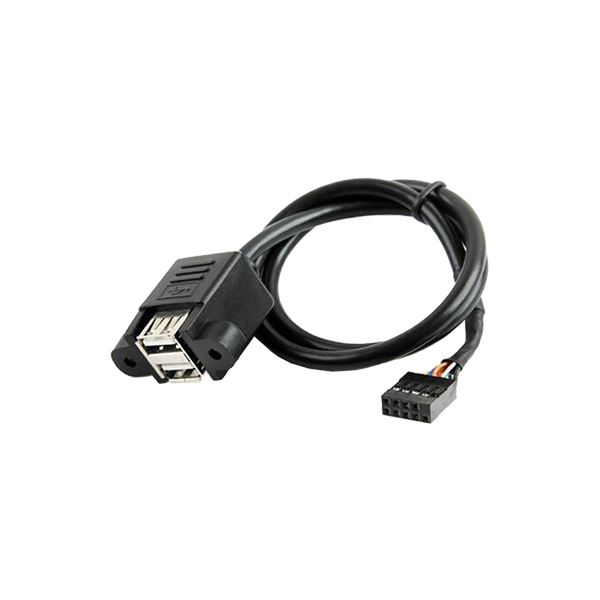 Podwójny USB 2.0 żeński panel do podłączenia do płyty głównej z nagłówkiem 10P cable.jpg